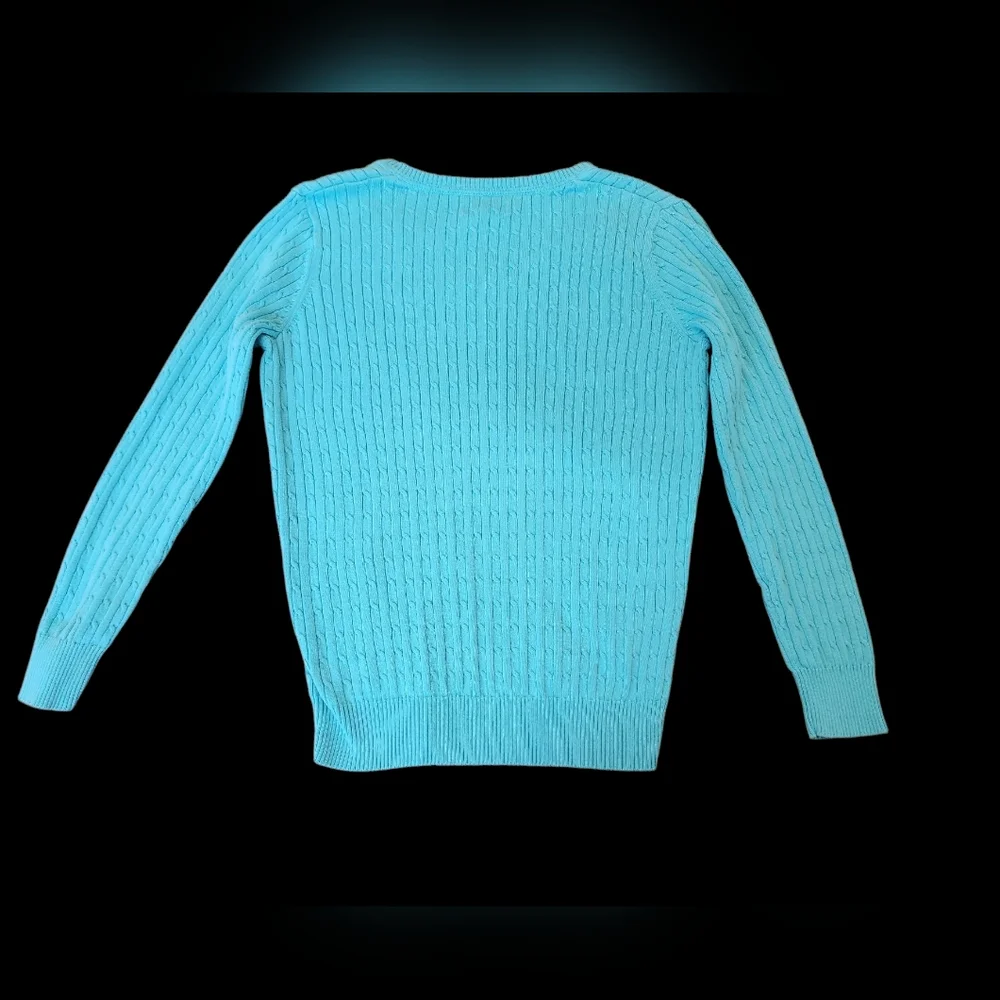 Blue Cable Knit Sweater